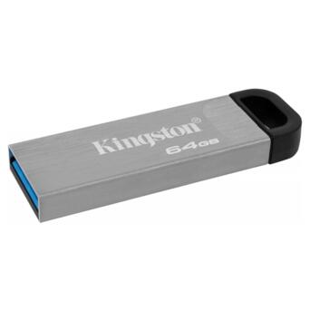 Флешка USB 3.2 Kingston 64GB DataTraveler Kyson silver/black (DTKN/64GB) фото №2