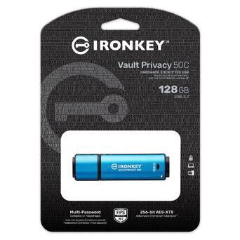 USB-С накопичувач із шифруванням Kingston 128 GB IronKey Vault Privacy 50C (IKVP50C/128GB) фото №5