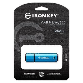 USB-С накопичувач із шифруванням Kingston 256GB IronKey Vault Privacy 50C (IKVP50C/256GB) фото №5
