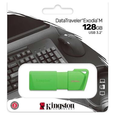USB флеш накопитель Kingston 128GB DataTraveler Exodia M Green USB 3.2 (KC-U2L128-7LG) фото №4