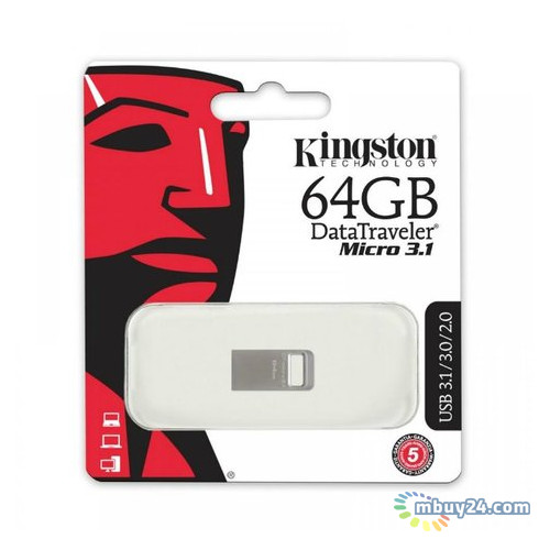 Флешка Kingston USB3.1 64Gb DataTraveler Micro USB 3.1 (DTMC3/64GB) фото №3