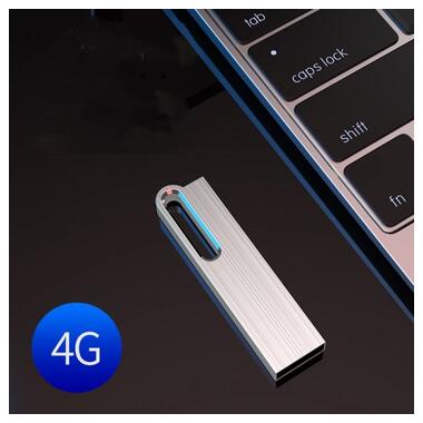 Флешка USAMS USB Flash Disk Aluminum Alloy High Speed 4GB US-ZB0101 срібна фото №2