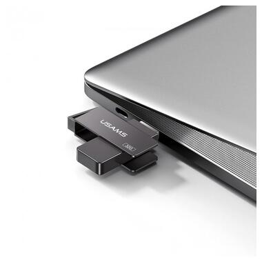 Флешка USAMS USB3.0 Rotatable High Speed Flash Drive 32GB US-ZB195 сіра фото №3