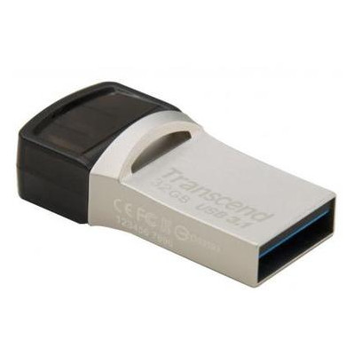 USB флеш накопичувач Transcend 32GB JetFlash 890S Silver USB 3.1 (TS32GJF890S) фото №1