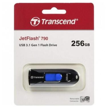 Флеш-драйв TRANSCEND JetFlash 790 256GB USB 3.0 Чорний фото №4