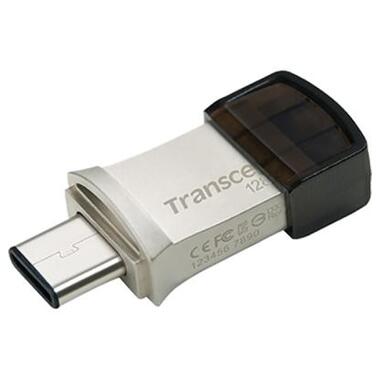 USB флеш накопичувач Transcend 128GB JetFlash 890 Silver USB 3.1/Type-C (TS128GJF890S) фото №2