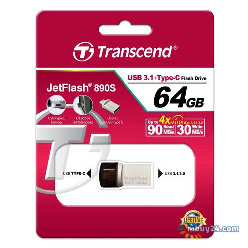 Флешка Transcend JetFlash 890 64GB (TS64GJF890S) фото №4
