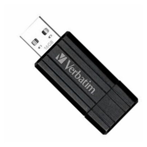 USB флеш накопичувач 32Gb StorenGo PinStripe black Verbatim (49064) фото №1