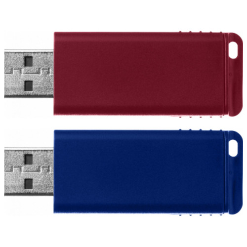 USB флеш накопичувач Verbatim 2x32GB Store'n'Go Slider Red/Blue USB 2.0 (49327) фото №4