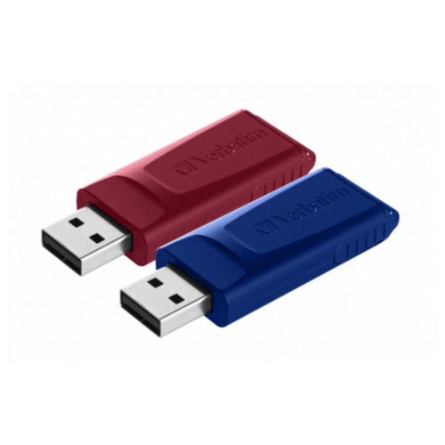 USB флеш накопичувач Verbatim 2x32GB Store'n'Go Slider Red/Blue USB 2.0 (49327) фото №5