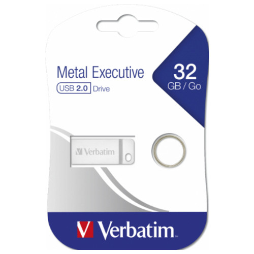 USB флеш накопичувач Verbatim 32GB Metal Executive Silver USB 2.0 (98749) фото №4
