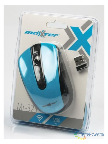 Миша бездротова Maxxter Mr-325-B Blue фото №3