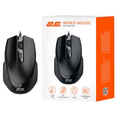 Мишка 2E MF180 USB Black (2E-MF180UB) фото №4