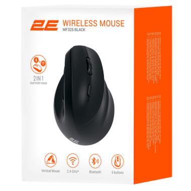 Мишка 2E MF325 Silent Wireless/Bluetooth Black (2E-MF325WBK) фото №9