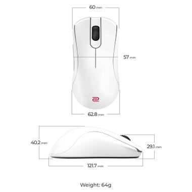 Мышка Zowie ZA13DW Wireless White (9H.N4RBE.A3E) фото №7
