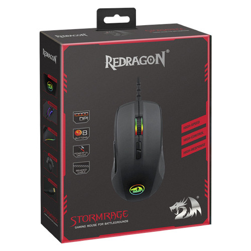 Мишка Redragon Stormrage RGB IR USB Black (78259) фото №8
