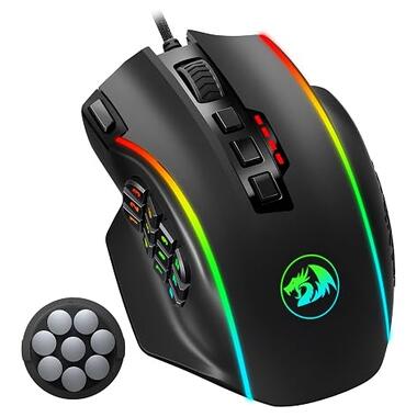 Мышка игровая проводная Redragon M901K MMO Black фото №1