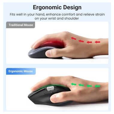 Мышка Ugreen M751 Wireless/Bluetooth Black (45792) фото №3