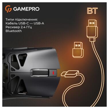 Мышка GamePro Genesis Hollow Wireless/Bluetooth/USB Black (GM870HB) фото №8