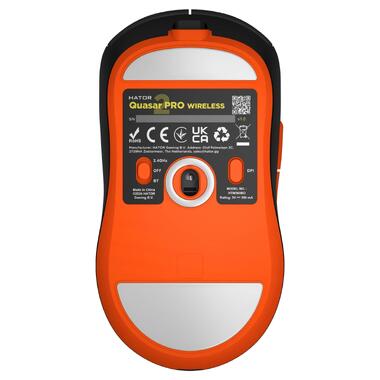 Мышь беспроводная Hator Quasar 2 Pro Wireless Black/Orange (HTM560BO) фото №5