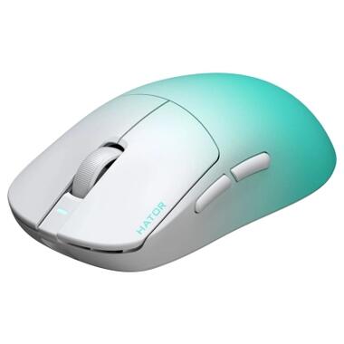 Мышка Hator Quasar 3 Ultima 8K Wireless/Bluetooth/USB White/Mint (HTM761) фото №2