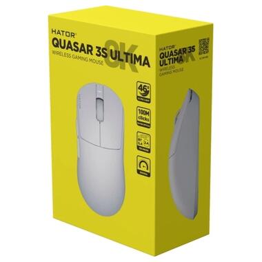 Мышка Hator Quasar 3S Ultima 8K Wireless/Bluetooth/USB White (HTM661) фото №7