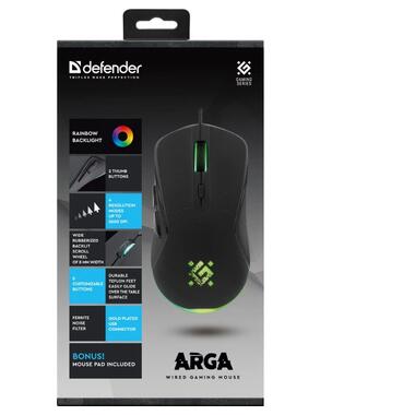 Мышь Defender Arga GM-049 черная (52049) фото №4