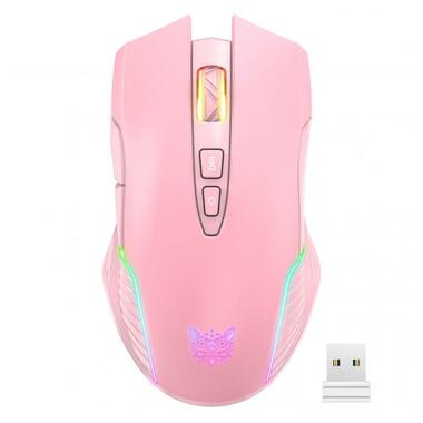 Мишка ігрова ONIKUMA Gaming CW905 RGB, розова фото №1