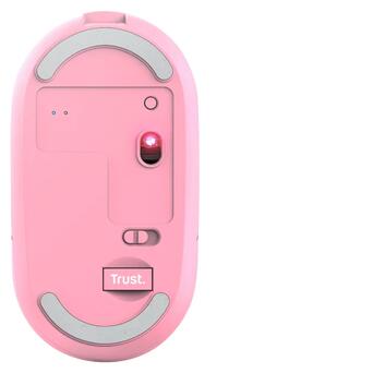 Миша Trust Puck Rechargeable Ultra-Thin BT WL Silent Pink (24125) фото №4