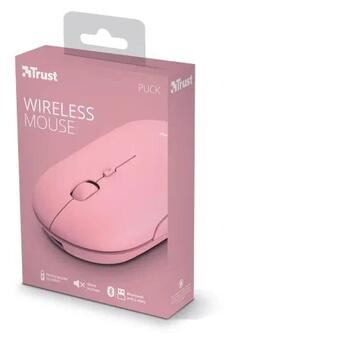 Миша Trust Puck Rechargeable Ultra-Thin BT WL Silent Pink (24125) фото №6