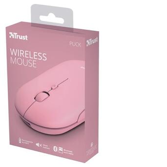Миша Trust Puck Rechargeable Ultra-Thin BT WL Silent Pink (24125) фото №7