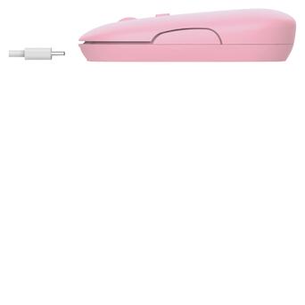 Миша Trust Puck Rechargeable Ultra-Thin BT WL Silent Pink (24125) фото №3