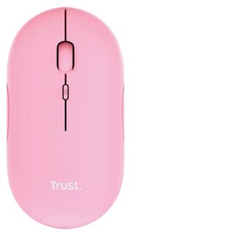 Миша Trust Puck Rechargeable Ultra-Thin BT WL Silent Pink (24125) фото №1