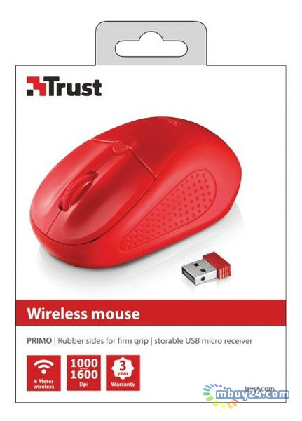 Миша Trust Primo Wireless Mouse Red (20787) фото №5