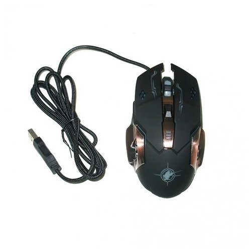 Ігрова провідна оптична миша з світлодіодним підсвічуванням XPRO X6 чорна (4713) фото №3
