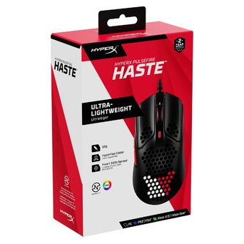Миша HyperX Pulsefire Haste USB Black/Red (4P5E3AA) фото №7
