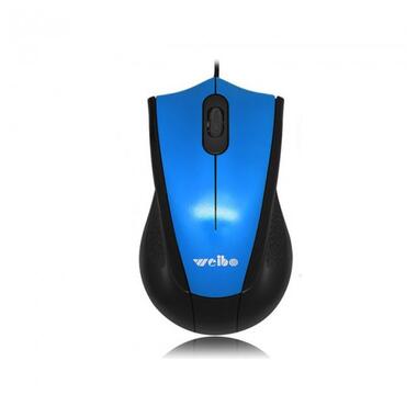 Комп'ютерна миша Weibo FC-202 синій із чорним фото №1
