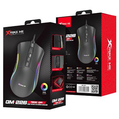 Мишка XTRIKE ME GM-226, ігрова 7200dpi., 7кн.,RGB, чорна (GM-226) фото №8