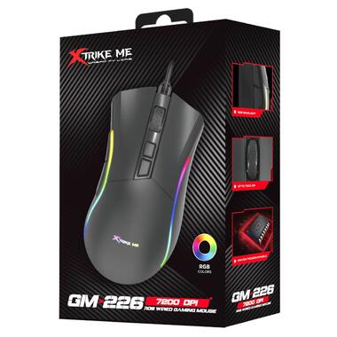 Мишка XTRIKE ME GM-226, ігрова 7200dpi., 7кн.,RGB, чорна (GM-226) фото №7