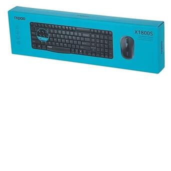 Комплект Rapoo X1800S (клавіатура та миша) Wireless Black фото №5