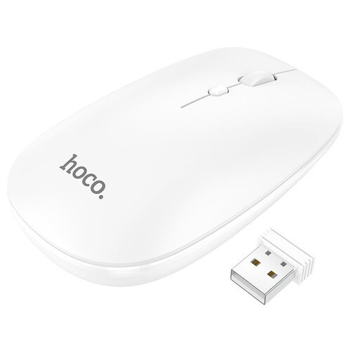 Миша Hoco GM15 Art (2.4G / BT Wireless dual channel) Білий фото №5