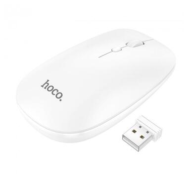 Миша HOCO Art dual-mode business wireless mouse GM15 |BT5.0, 2.4G, 800/1200/1600dpi| біла фото №1