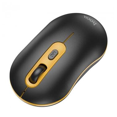Миша HOCO Platinum 2.4 G business wireless mouse GM21 чорно-жовта фото №2