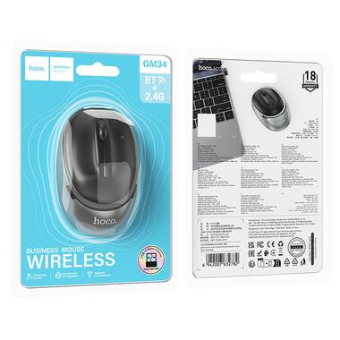 Мышь Hoco GM34 Nuevo dual-mode Black metal gray фото №30