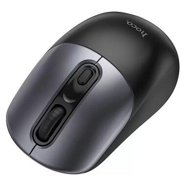 Манипулятор мышь HOCO GM28 2.4G business wireless mouse Black Metal Gray (6942007619684) фото №2