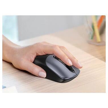 Манипулятор мышь HOCO GM28 2.4G business wireless mouse Black Metal Gray (6942007619684) фото №3