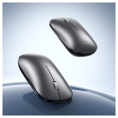 Мышь HOCO GM43 Adelanto dual-mode wireless mouse(rechargeable version) deep space gray (6942007671859) фото №7