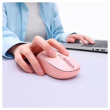 Мышь Baseus F01B Tri-Mode Wireless Mouse розовая фото №8