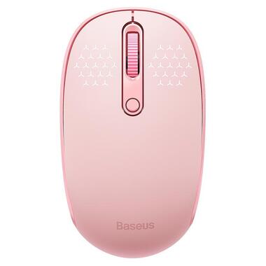 Мышь Baseus F01B Tri-Mode Wireless Mouse розовая фото №3