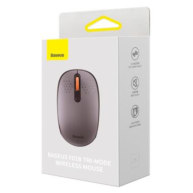 Мышь Baseus F01B Tri-Mode Wireless Mouse серая фото №6